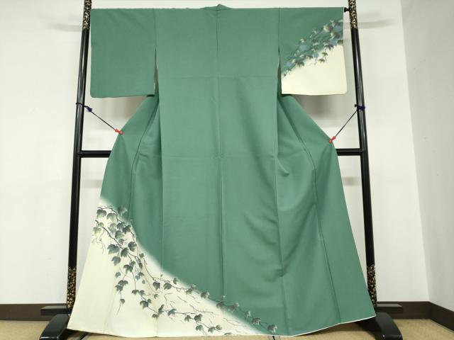 平和屋着物●訪問着　葡萄蔦の葉文　金彩　洗える着物　DABC2608ud｜平和屋 33,800円