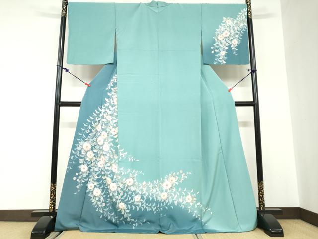 平和屋着物●訪問着　絞り　辻が花　鈴乃屋扱い　ロング丈　正絹　逸品　DABC2626ud｜平和屋