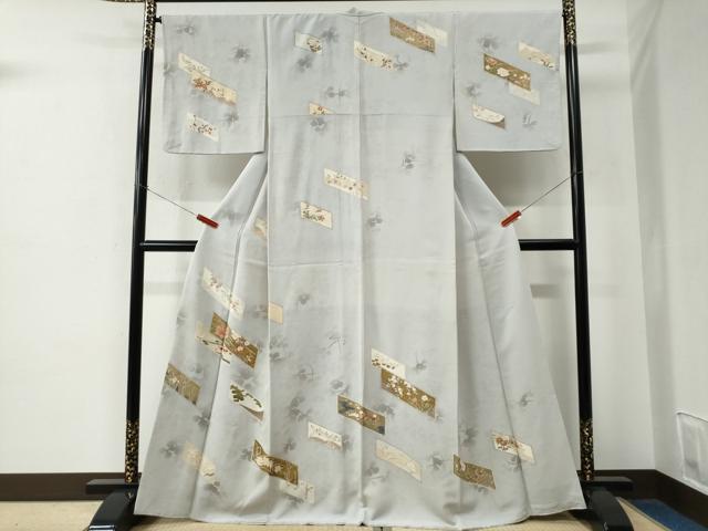 平和屋着物●訪問着　短冊草花文　金彩　正絹　逸品　CABE2193yc｜平和屋