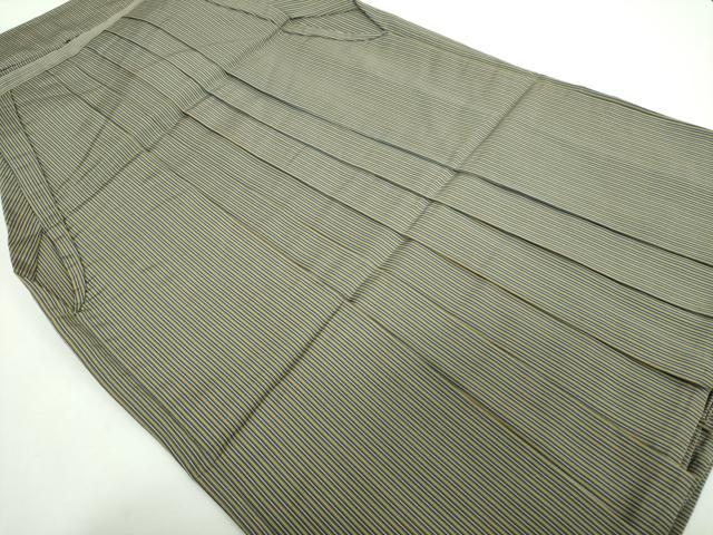 長閑やかさ屋御召しもの●成人男性 行灯袴 鶴客平袴 縞 正絹 珠玉 DABD1073ps