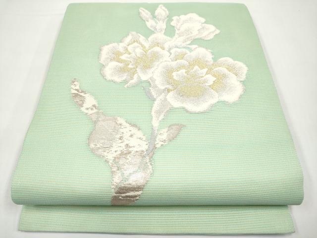 平和屋着物*夏物 九寸開き名古屋帯 草花文 金銀糸 正絹 逸品 CABI8551tx|平和屋