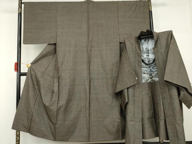 長閑やかさ屋御召しもの●成人男性 男柄の最高峰 西郷柄 西郷絣 発祥地大島紬 合奏団 正絹 珠玉 AABH3667cs