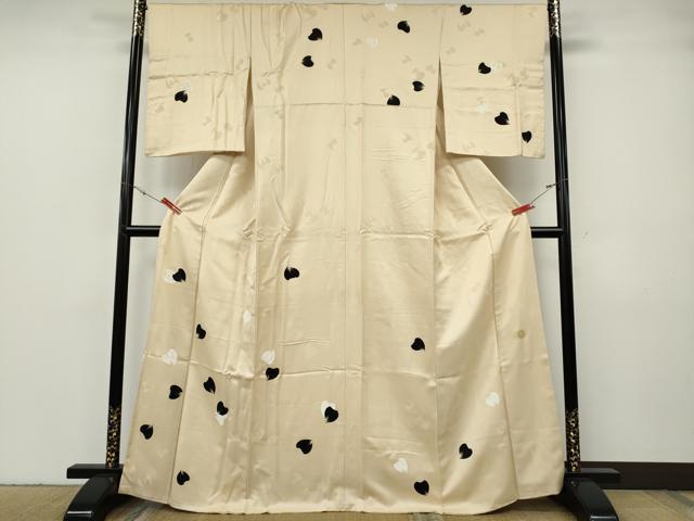 長閑やかさ屋御召しもの●ジャパンハイファッション 渡辺雪三郎 短い訪問着 墨付き 舞花瓣 やまと誂製 正絹 珠玉 CABF3588ut