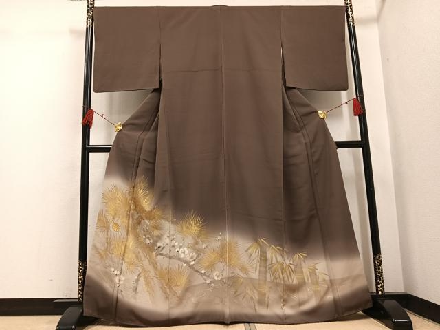 平和屋着物●色留訪問着　手描き　刺繍　松竹梅文　金彩　正絹　逸品　AABI0498ph｜平和屋 27,885円