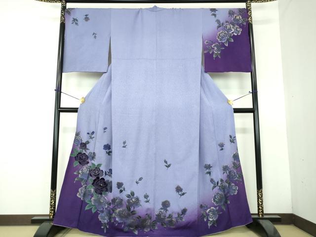 平和屋着物●訪問着　刺繍　ベロア　薔薇　暈し染め　金彩　やまと誂製　正絹　逸品　DABH9487ps｜平和屋 27,885円