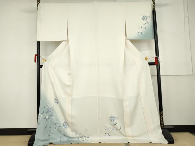 平和屋着物●訪問着 花唐草文 暈し染め 正絹 逸品 AABK4570cs|平和屋