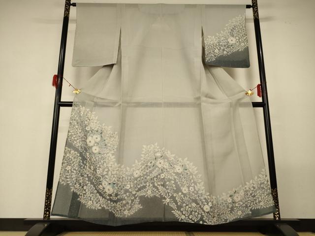 長閑やかさ屋御召しもの＊夏物 短い訪問着 紗 絞り 辻が花 正絹 珠玉 AABG5493jd