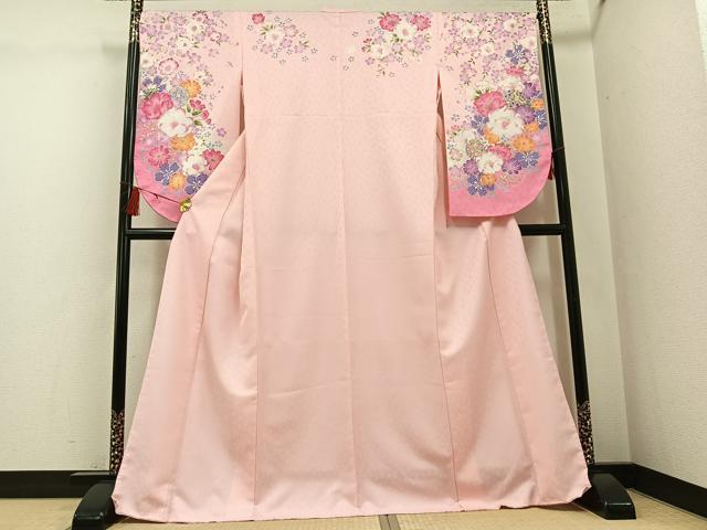 平和屋着物●小振袖　二尺袖　舞花文　暈し染め　金彩　洗える着物　未使用　AABG7085ph｜平和屋