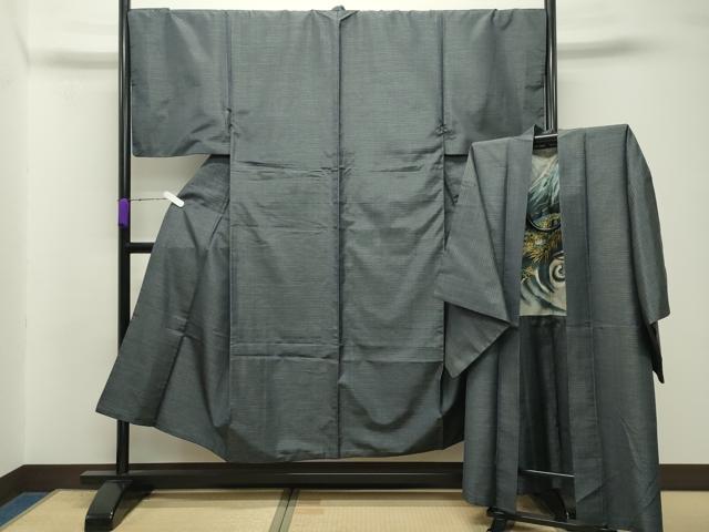 長閑やかさ屋お召しもの●成人男性 発祥地大島紬 合奏団 100亀甲 総端っこ 正絹 珠玉 CABD8831gh