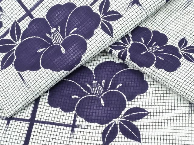 平和屋着物∴夏物 浴衣 綿紅梅 竹縞椿 綿 逸品 CABD2602ng
