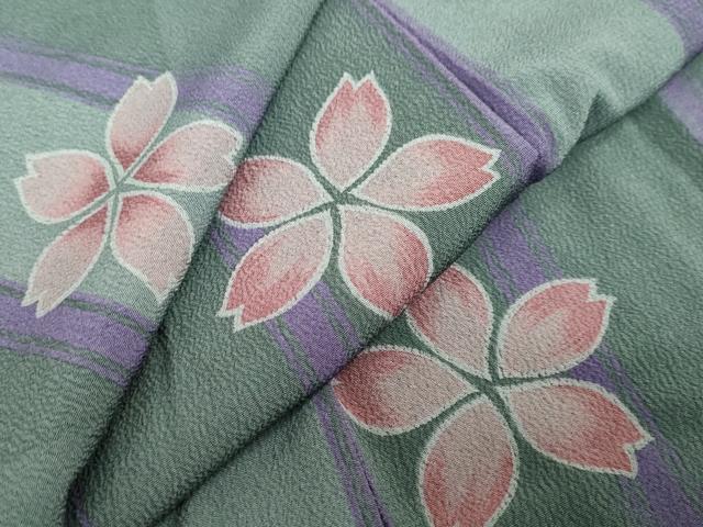 平和屋着物●小紋 舞桜文 洗える着物 DABC2460ud|平和屋