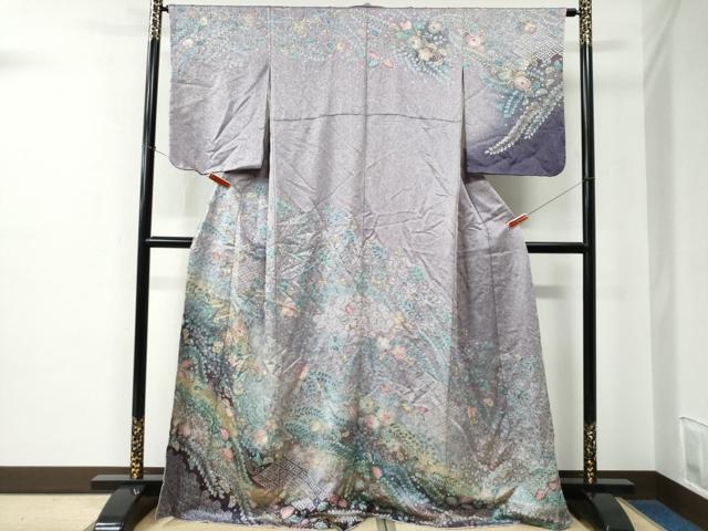 平和屋着物●訪問着　辻が花　絞り　暈し染め　正絹　逸品　CABE2221yc｜平和屋