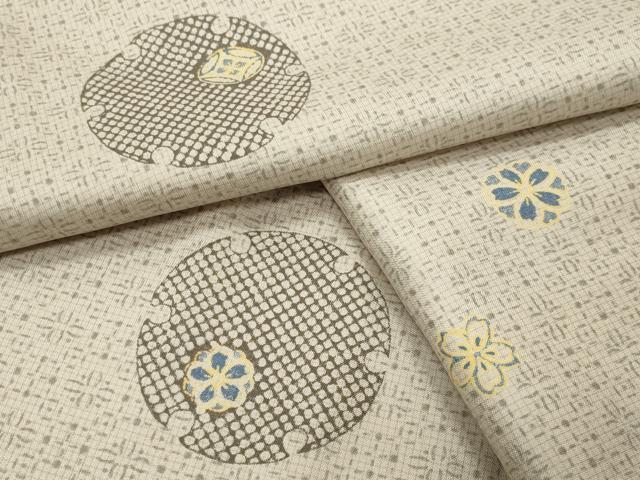 平和屋着物●本場染大島紬　雪輪舞桜文　まるやま扱い　正絹　逸品　CABG4463gh｜平和屋 19,500円