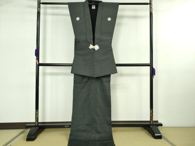長閑やかさ屋中央局∞御前上等 成人男性 一こま御召しもの 仕立て上げる羽織 袖なし羽織 後引き 珠玉 DZAB5218kh6