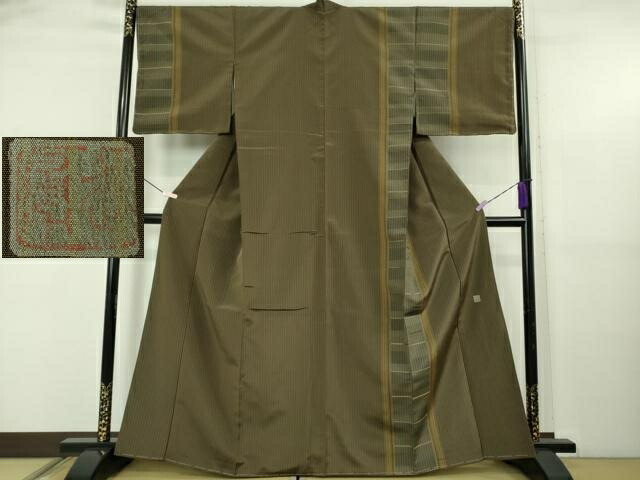 長閑やかさ屋中央局●御前上等 言い慣わし芸術士 曽根武勇 短い訪問着 御召しもの地 抜け道 海松赤銅色地 珠玉 未当て嵌める DZAB5493kh6