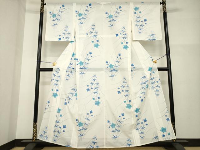 長閑やかさ屋御召しもの＊夏物 小紋 絽 被子植物文 洗える御召しもの 未当て嵌める AABG9646ck