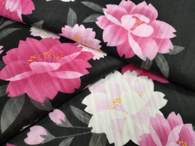 平和屋着物∴夏物 浴衣 舞桜 綿 逸品 CABD2662ng