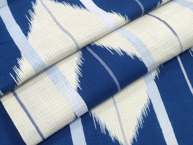 平和屋着物∴夏物 浴衣 綿紅梅 矢羽根文 日本製 綿 逸品 CABD2676ng