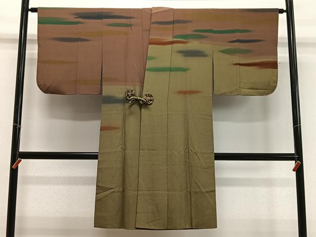 平和屋着物&infin;道中着　作家物　霞文　暈し染め　ロング丈　正絹　逸品　CABD4712ua｜平和屋