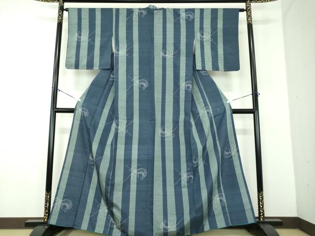 平和屋着物●上質な紬 伊勢海老 正絹 逸品 DABD1220ps|平和屋