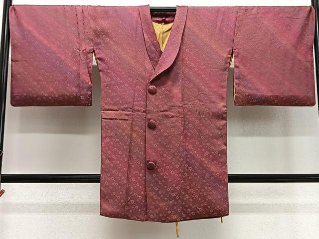 平和屋着物∞和装コート 斜線花文 ロング丈 やまと誂製 正絹 逸品 CABD4775ua|平和屋