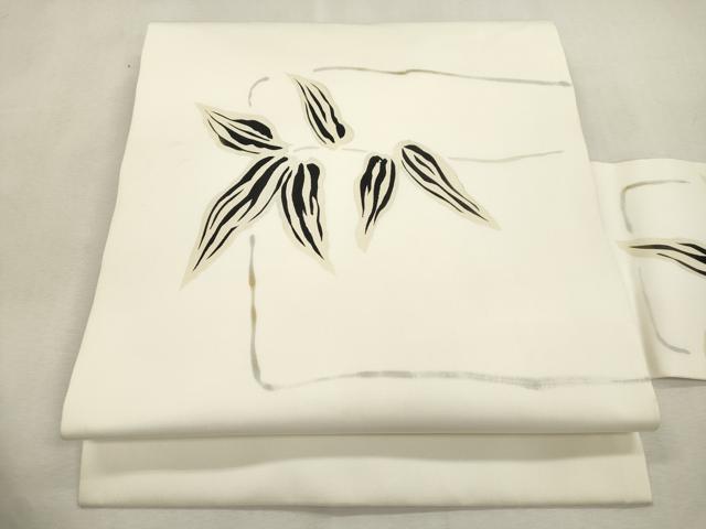 平和屋着物●塩瀬 九寸名古屋帯 草木文 金彩 正絹 逸品 CABI7226dy|平和屋