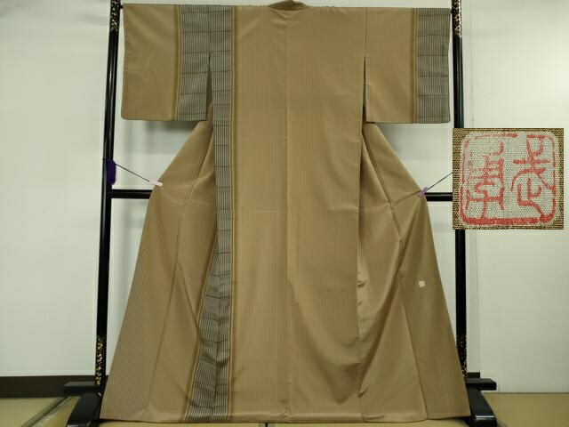 長閑やかさ屋中央局●御前上等 言い慣わし芸術士 曽根武勇 短い訪問着 御召しもの地 抜け道 薄べったい柴染めつける地 珠玉 DZAB5842kh6
