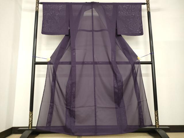 長閑やかさ屋御召しもの＊夏物 色無地 絽 濃薄墨色 洗える御召しもの 未当て嵌める AABH2572ck
