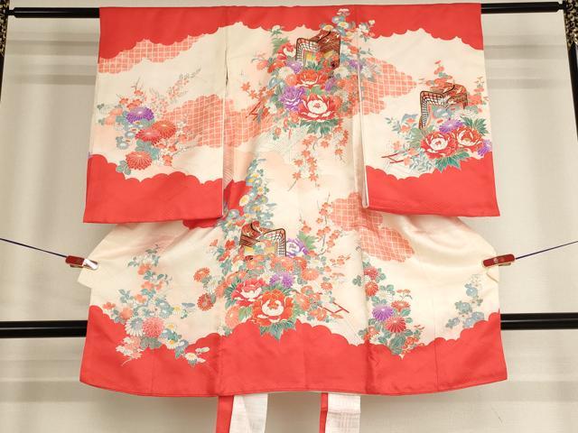 平和屋着物[]お宮参り　女の子　祝着　産着　初着　のしめ　御所車花文　暈し染め　逸品　AABG3396ja｜平和屋 13,468円