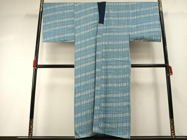 平和屋着物●男性 長襦袢 袷 格子 正絹 逸品 AABH0842fy|平和屋