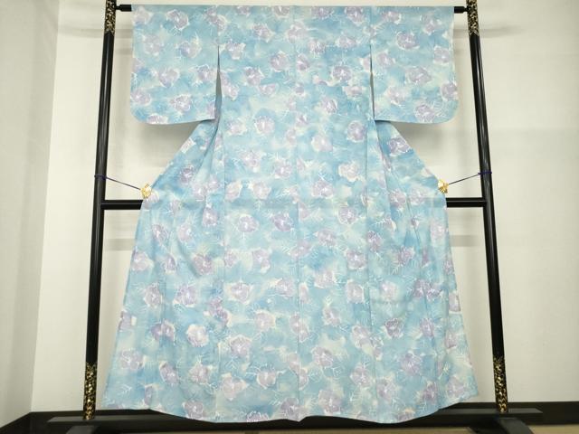 長閑やかさ屋御召しもの＊夏物 小紋 絽 舞花文 正絹 珠玉 AABH2563ck