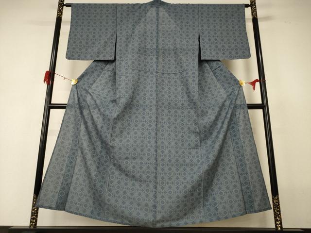 長閑やかさ屋御召しもの＊夏物 発祥地大島紬 夏大島 花菱文 正絹 珠玉 AABH3246jd