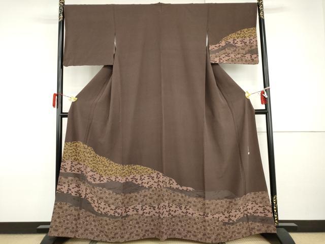 平和屋着物●安田勝彦　訪問着　流水花唐草文　正絹　逸品　AABI2484cs｜平和屋