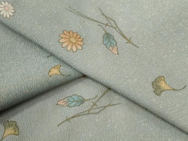 平和屋着物●洗える最高級着物　＜英＞はなぶさ謹製　小紋　吹き寄せ花文　暈し染め　CABE2453yc｜平和屋