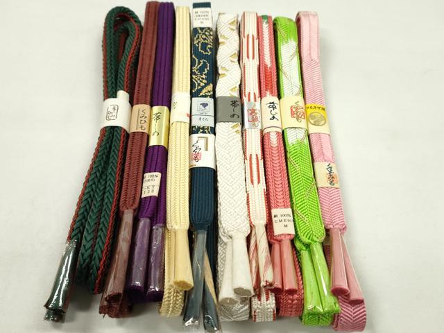 平和屋着物●和装小物　帯締め10本セット　高麗組　礼装用　金糸　逸品　未使用　CABF7251ju｜平和屋