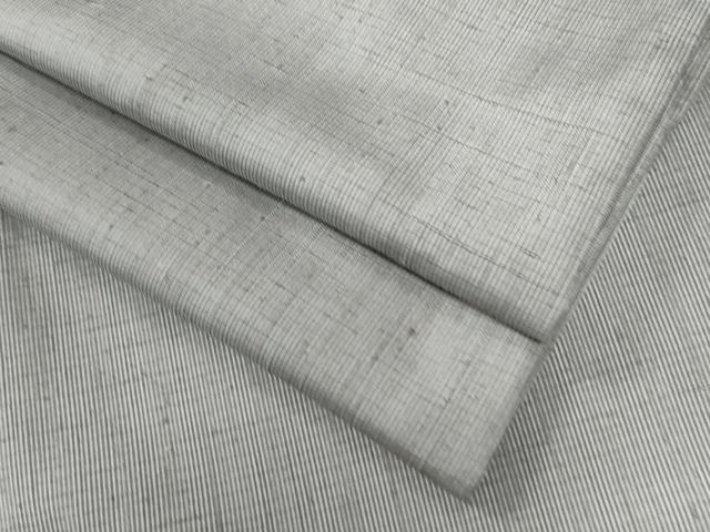 平和屋着物●江戸小紋　紬地　万筋　空五倍子色&times;樺茶色　正絹　逸品　CABE2856yc｜平和屋