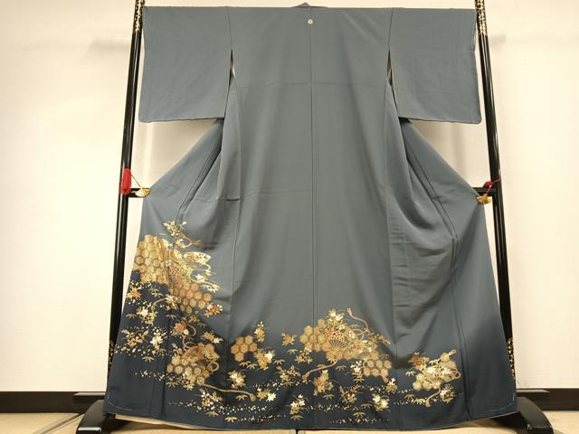 平和屋着物●豪華色留袖　扇面花文　暈し染め　金彩　正絹　逸品　AABJ4251fy｜平和屋