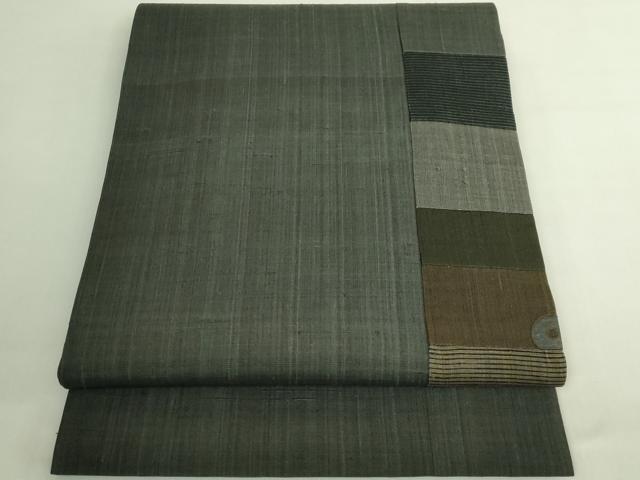 長閑やかさ屋中央局●飛び切り Maru Factory 丸山正 膜鳴楽器柄袋帯 紬地 珠玉 DZAB6427kh6