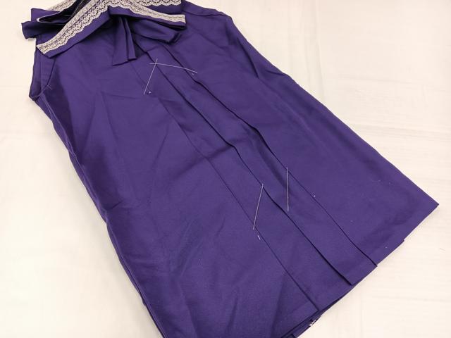 平和屋着物●女性　行灯袴　レース　色無地　滅紫色　未使用　AABH8369ph｜平和屋