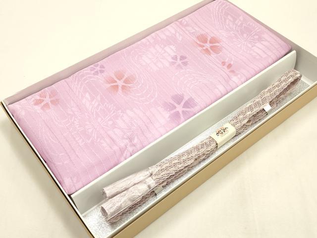 平和屋着物＊夏物 和装小物 帯締め・帯揚げセット 花柄 レース組 平組 正絹 逸品 未使用 AABH6737ay