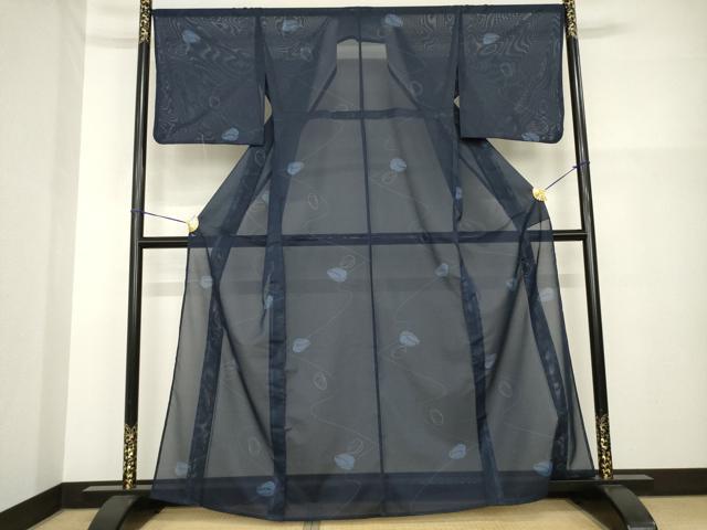 長閑やかさ屋お召しもの＊夏物 小紋 絽 草履 洗えるお召しもの AABH2591ck