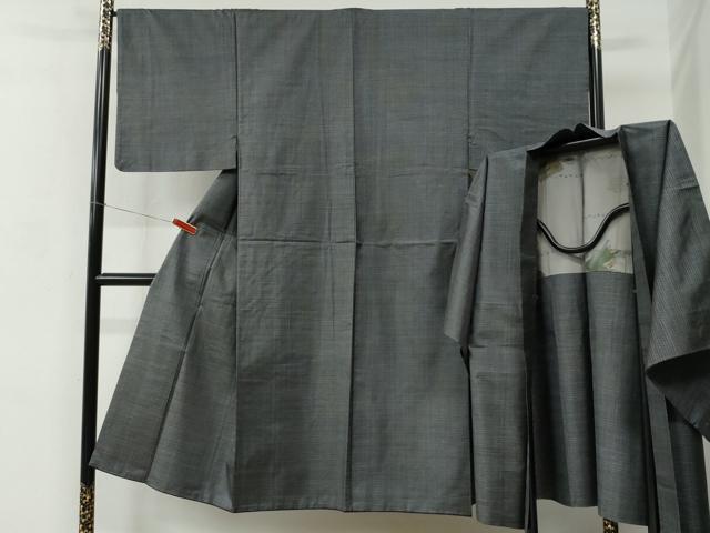 長閑やかさ屋御召しもの●成人男性 発祥地大島紬 合奏団 80亀甲 総端っこ 正絹 珠玉 CABC6631yc