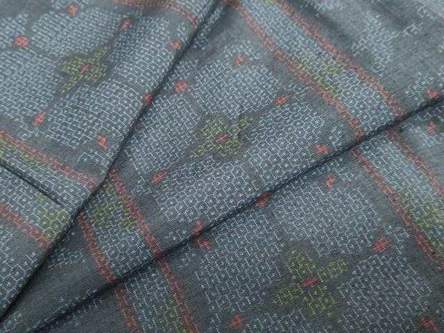平和屋着物●結城紬　80亀甲　草花間道　正絹　逸品　DABC2070ud｜平和屋 21,164円