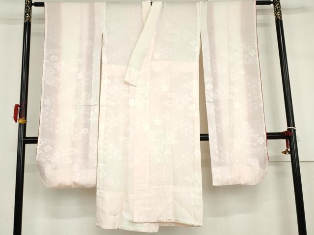 平和屋着物●振袖用長襦袢 無双仕立て 吉祥花鈴地紋 暈し染め 正絹 逸品 AABH3759cs|平和屋