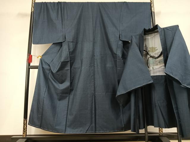 長閑やかさ屋お召しもの●成人男性 発祥地大島紬 合奏団 80亀甲 総端っこ キングサイズ 正絹 珠玉 未当て嵌める AABH0759fy