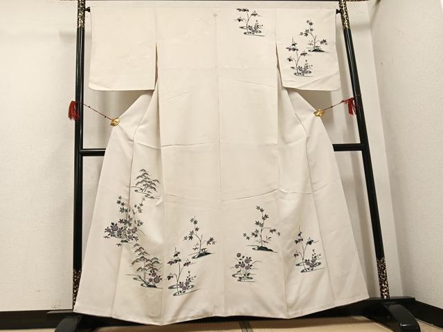 平和屋着物●訪問着　草花文　正絹　逸品　AABH3061ph｜平和屋
