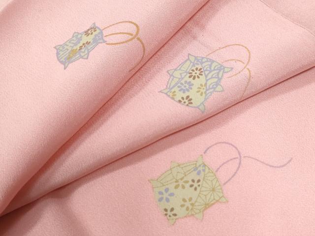 長閑やかさ屋御召しもの●長襦袢 無双仕立てもの 糸巻き花文 半衿刺しゅう 正絹 珠玉 未当て嵌める CABE2416yc