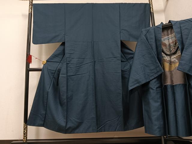 長閑やかさ屋お召しもの●成人男性 紬 合奏団 亀甲柄 正絹 珠玉 AABH4121ph