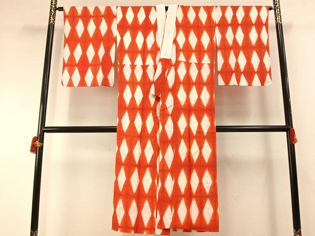 長閑やかさ屋御召しもの●長襦袢 袷 菱文 暈し染め 正絹 珠玉 AABH4747fy