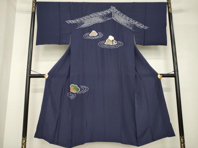 平和屋着物●男性　長襦袢　無双仕立て　絞り　石庭　正絹　逸品　AABH5854ck｜平和屋 18,525円